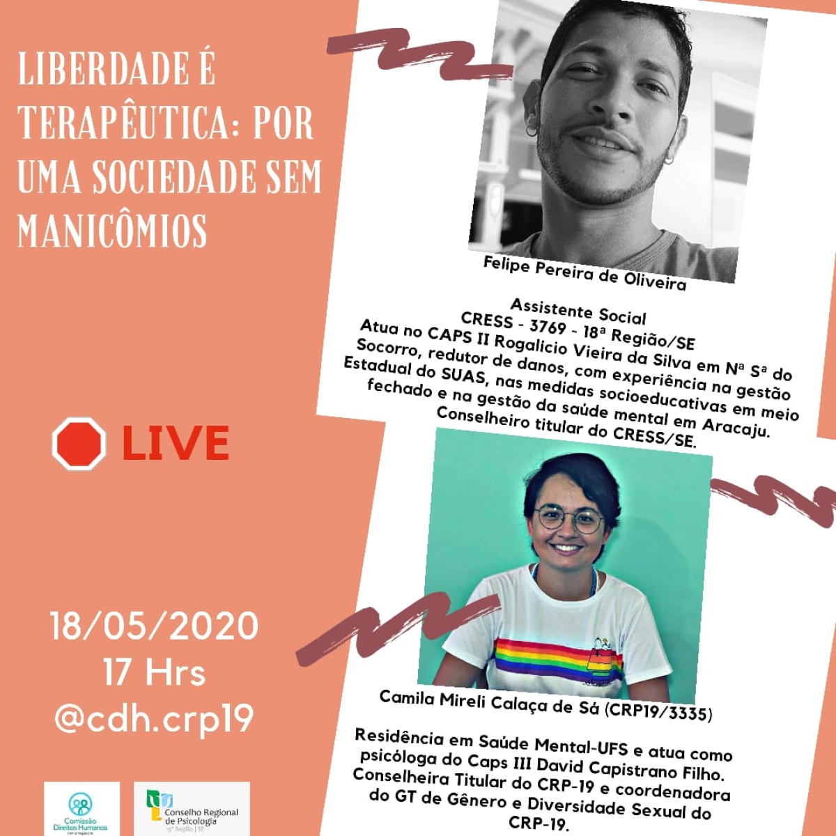18 de maio: Conselho de Psicologia promove debate virtual no dia nacional da luta antimanicomial (Imagem: Divulgação/ CRP19)