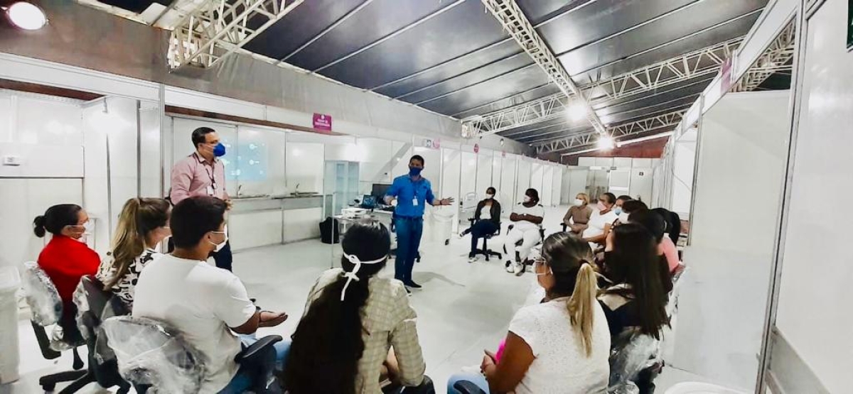 Unit capacita profissionais que atuarão no hospital de Campanha (Foto: Assessoria de Imprensa Unit)