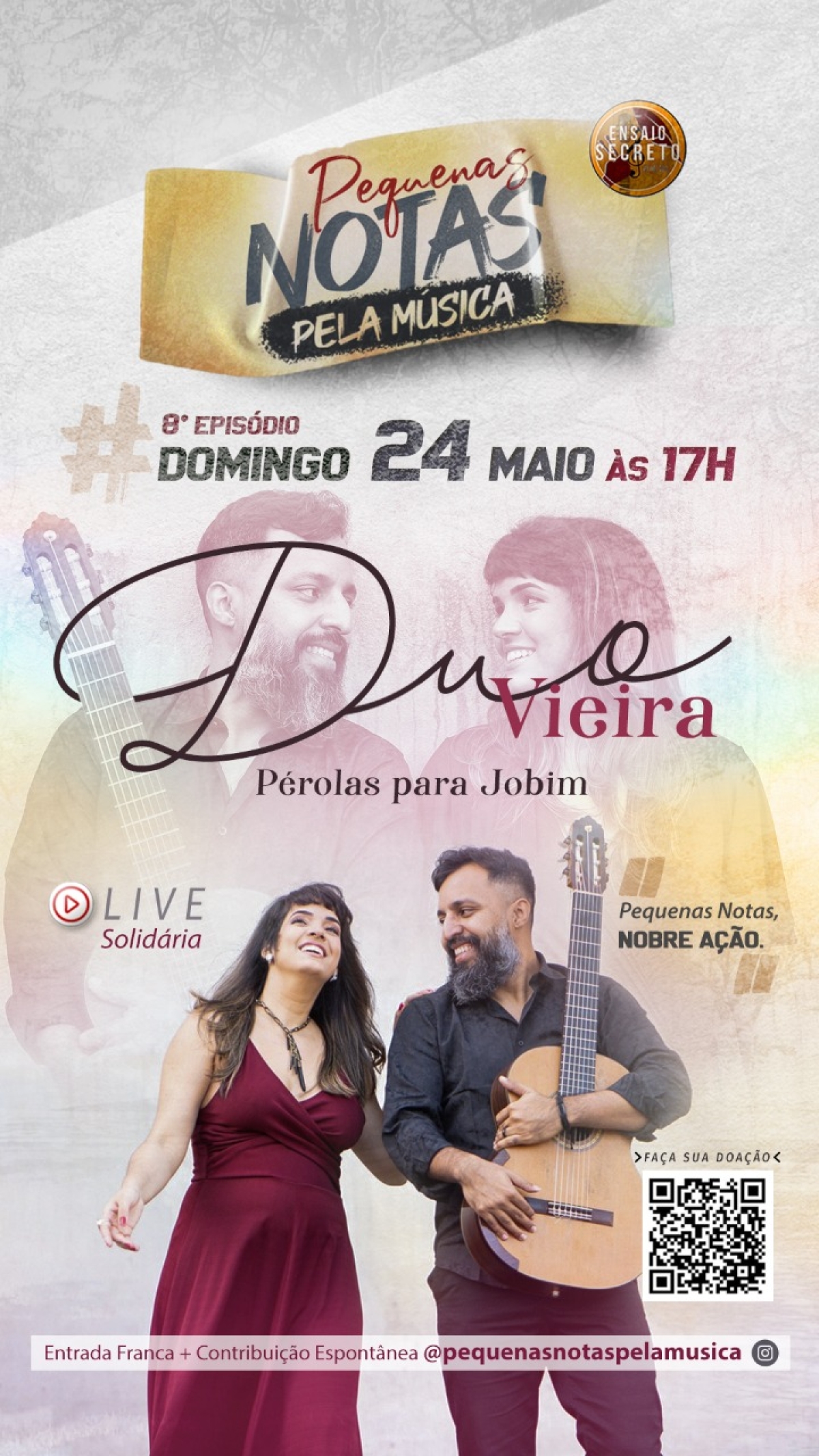 Tom Jobim é revivido em live do Duo Vieira (Imagem: Divulgação)