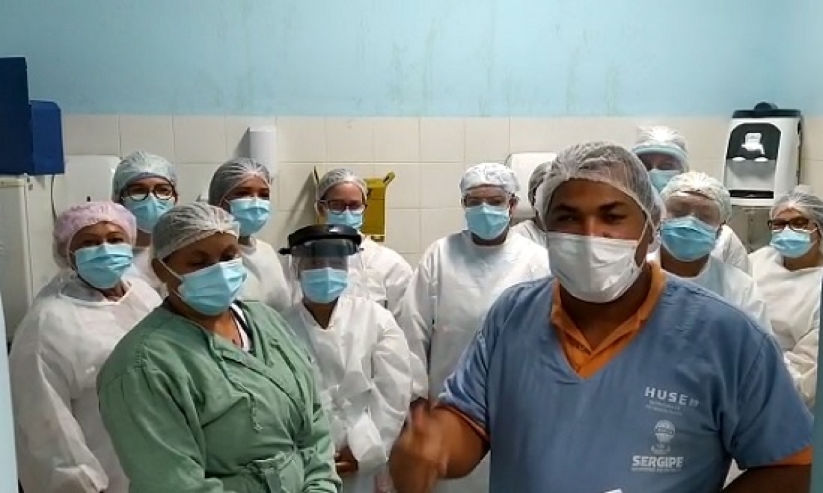 Profissionais do Huse reivindicam 40% de insalubridade e podem parar (Imagem: Reprodução de vídeo/ Portal Infonet)