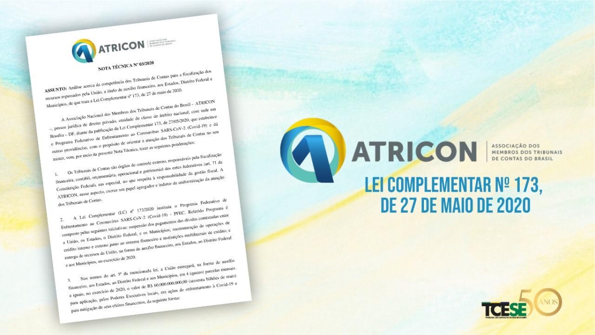 Covid-19: Aplicação de recursos repassados pela União deverá ser fiscalizada pelo TCE (Imagem: TCE/SE)