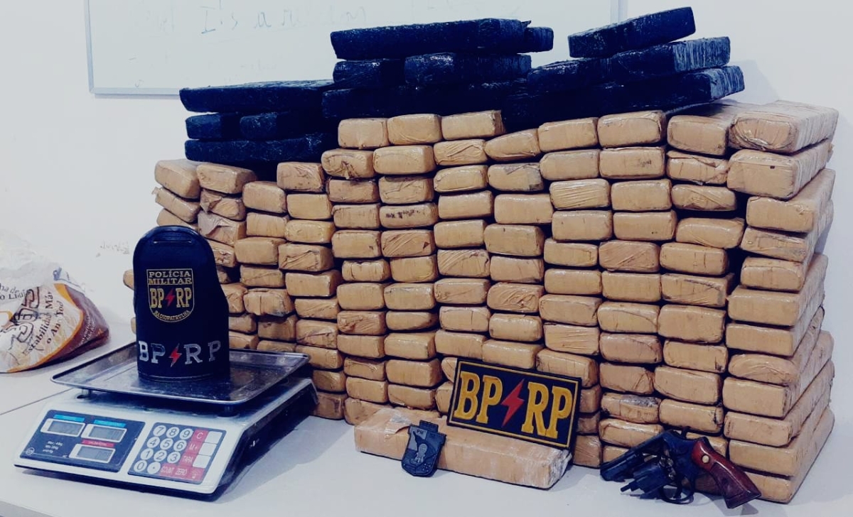 Polícia Militar apreende 160 quilos de maconha no Lamarão (Foto: SSP/SE)
