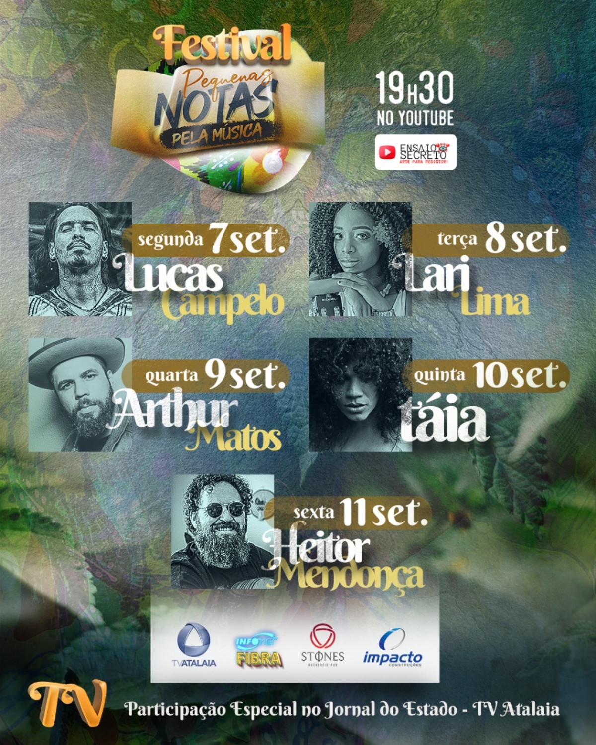 Programação do Festival (Arte: Rafael Olivio)