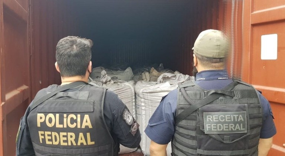 Operação conjunta Receita Federal e Polícia Federal apreende 605 kg de cocaína no Porto de Paranaguá (Foto: Receita Federal/ Ministério da Economia)