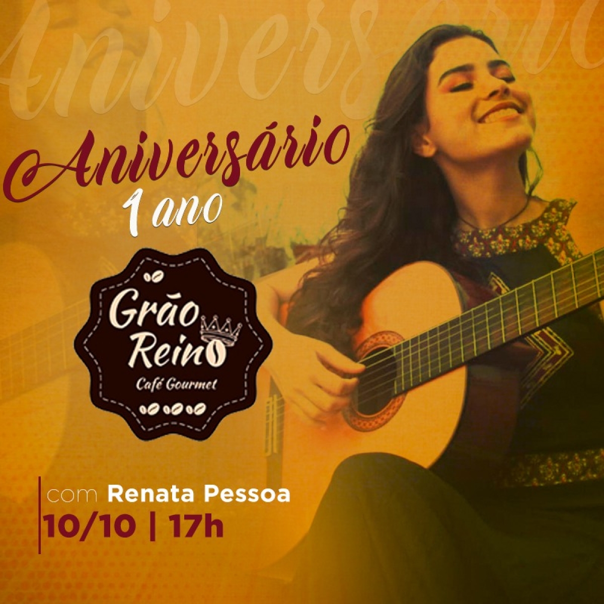 Renata Pessoa se apresenta no Grão Reino Café no dia 10 de outubro (Imagem: Divulgação)