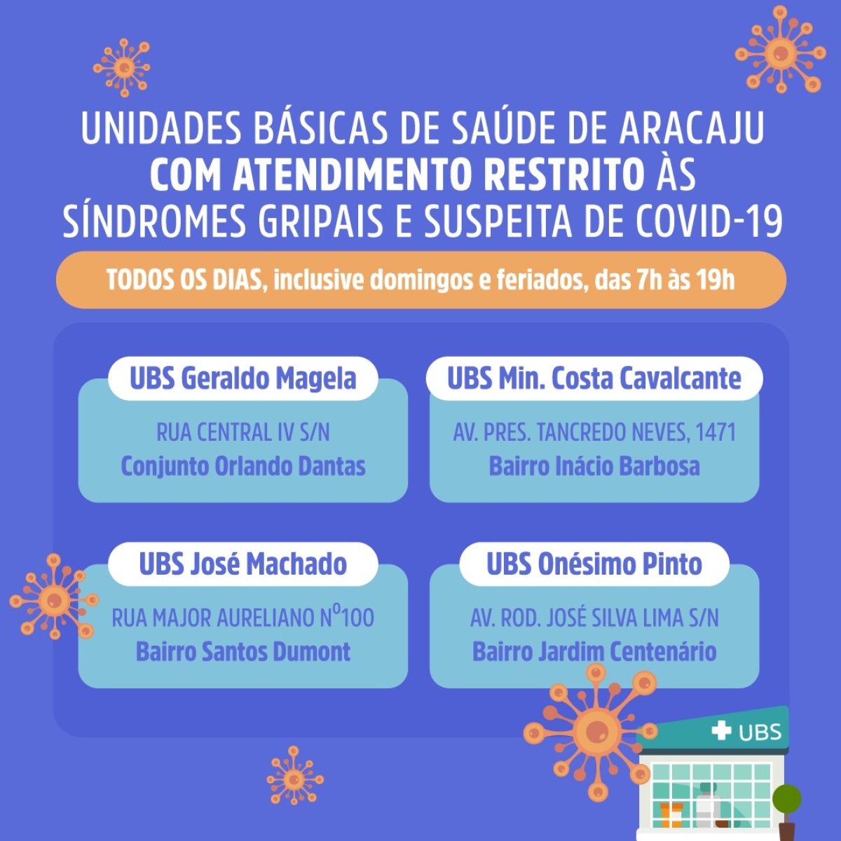 Horário de funcionamento das UBS com atendimento para síndromes gripais é alterado a partir desta quinta, 1º (Imagem: Assessoria)