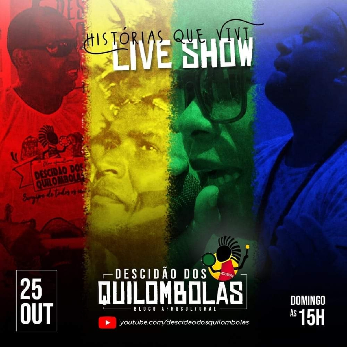 O Bloco Afrocultural Descidão apresenta live Histórias que Vivi (Imagem: Divulgação)