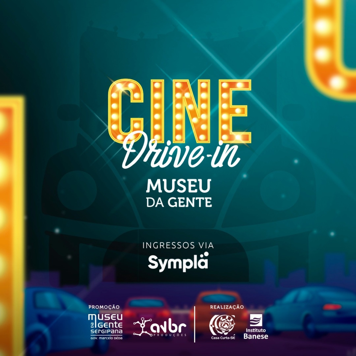 Cine Drive in Museu da Gente segue nos dias 22, 24 e 25 de outubro (Imagem: Divulgação/ Instituto Banese/ Museu da Gente Sergipana)