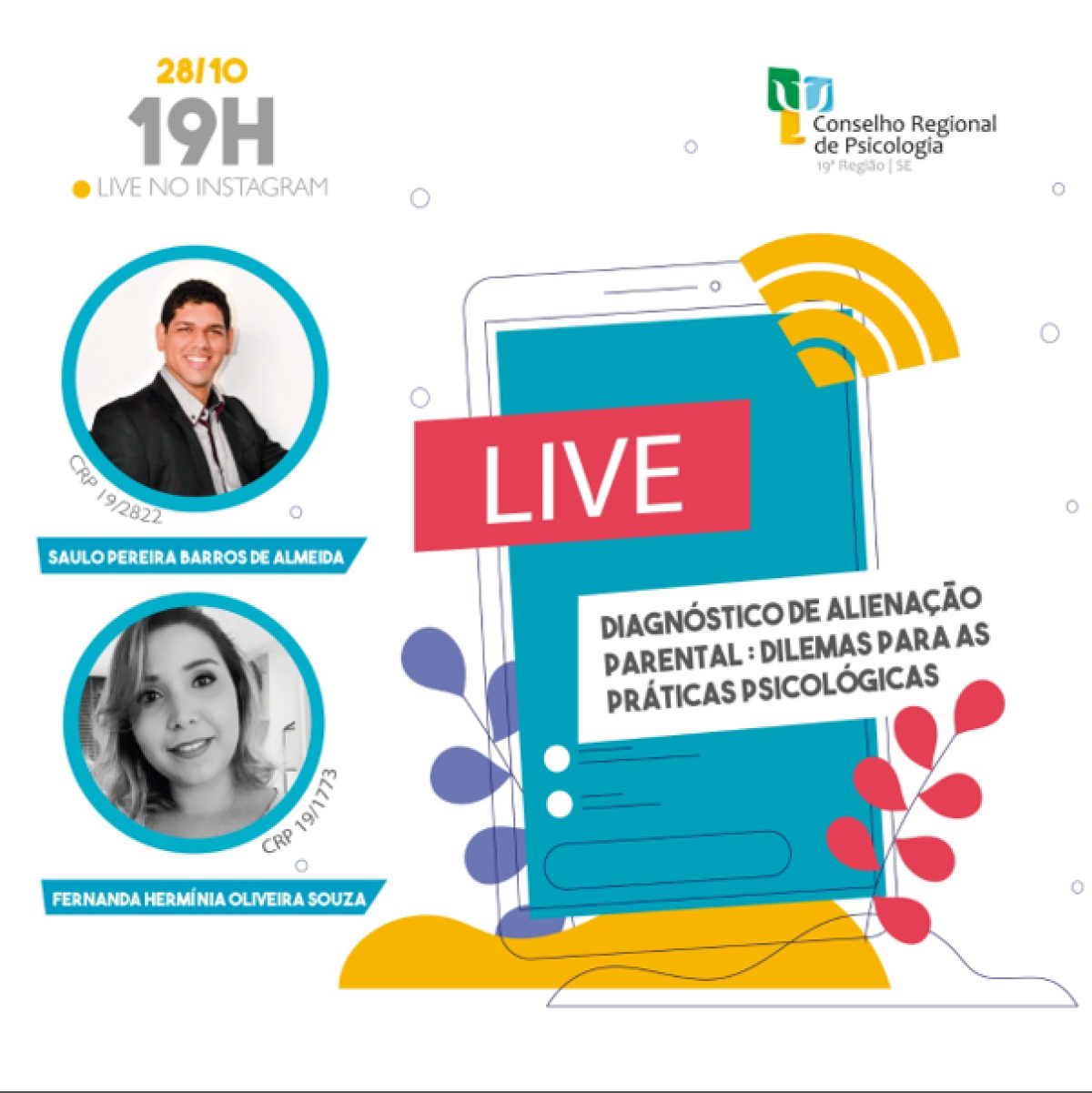 Alienação Parental é tema de live do Conselho de Psicologia (Imagem: Divulgação/ CRP19)