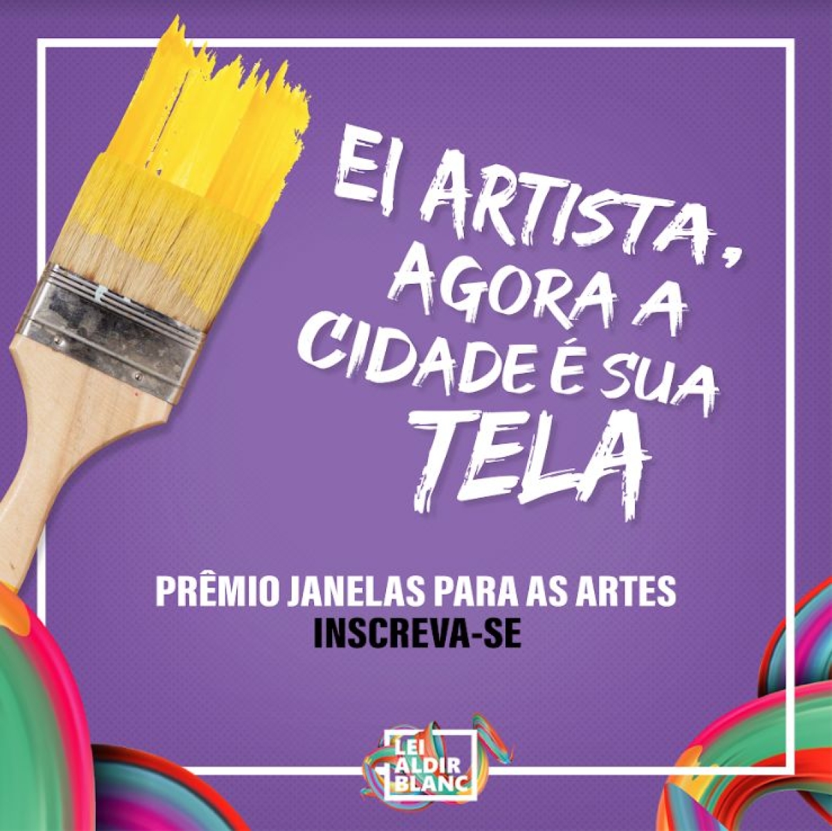 Telas de arte serão multiplicadas nos espaços públicos e privados de Aracaju através do Janelas para as Artes (Imagem: Divulgação/ Secom Aracaju)
