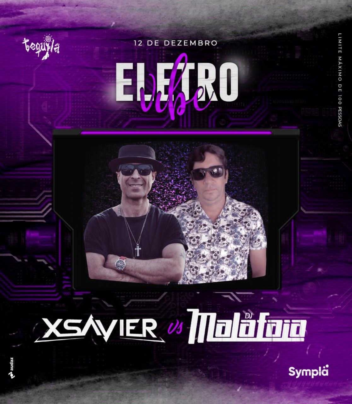 Os DJs XSavier e Malafaia vão esquentar a pista do Eletro Vibe, neste sábado, no Tequila Café (Imagem: Divulgação)