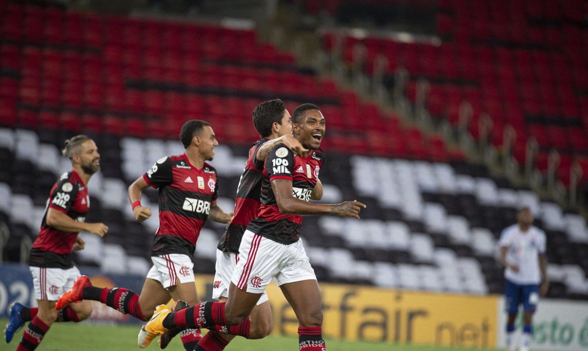 Fla vence Bahia por 4 a 3 e sobe para a vice-liderança do Brasileirão (Foto: Alexandre Vidal/ Flamengo)
