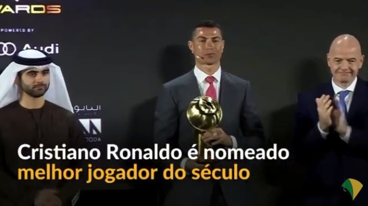 Cristiano Ronaldo é escolhido melhor jogador do século (Imagem: Reprodução de vídeo/ YouTube/ Agência Brasil)