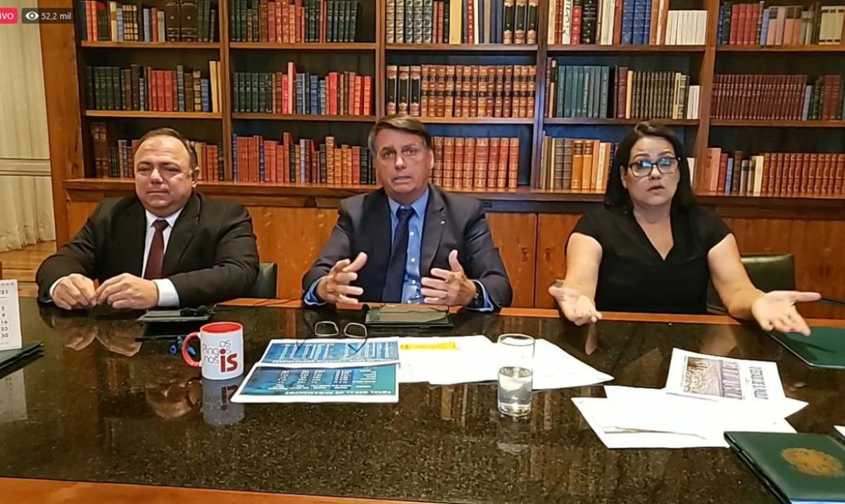 Bolsonaro diz que busca a conscientização contra a covid-19 (Foto: Reprodução/ Facebook)