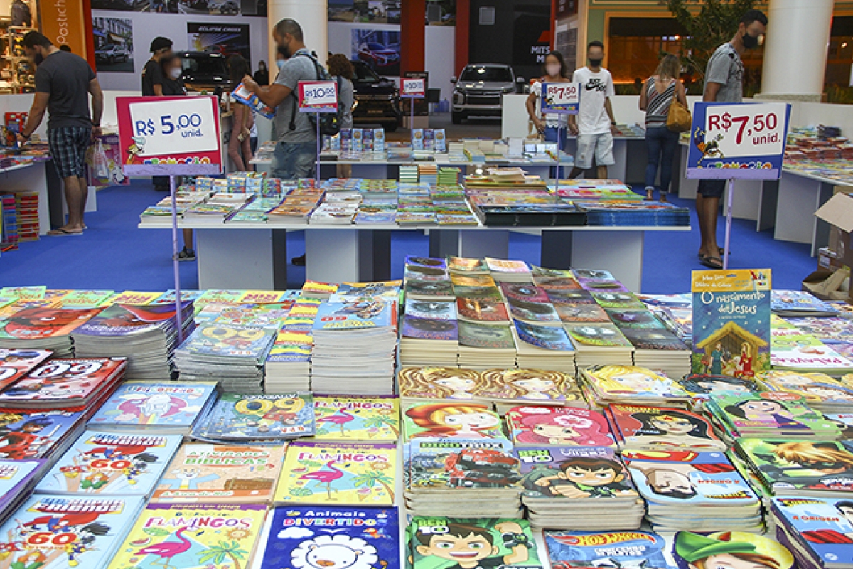 RioMar Aracaju acolhe feira de livros com mais de 600 títulos direcionados a crianças, jovens e adultos (Foto: Divulgação)