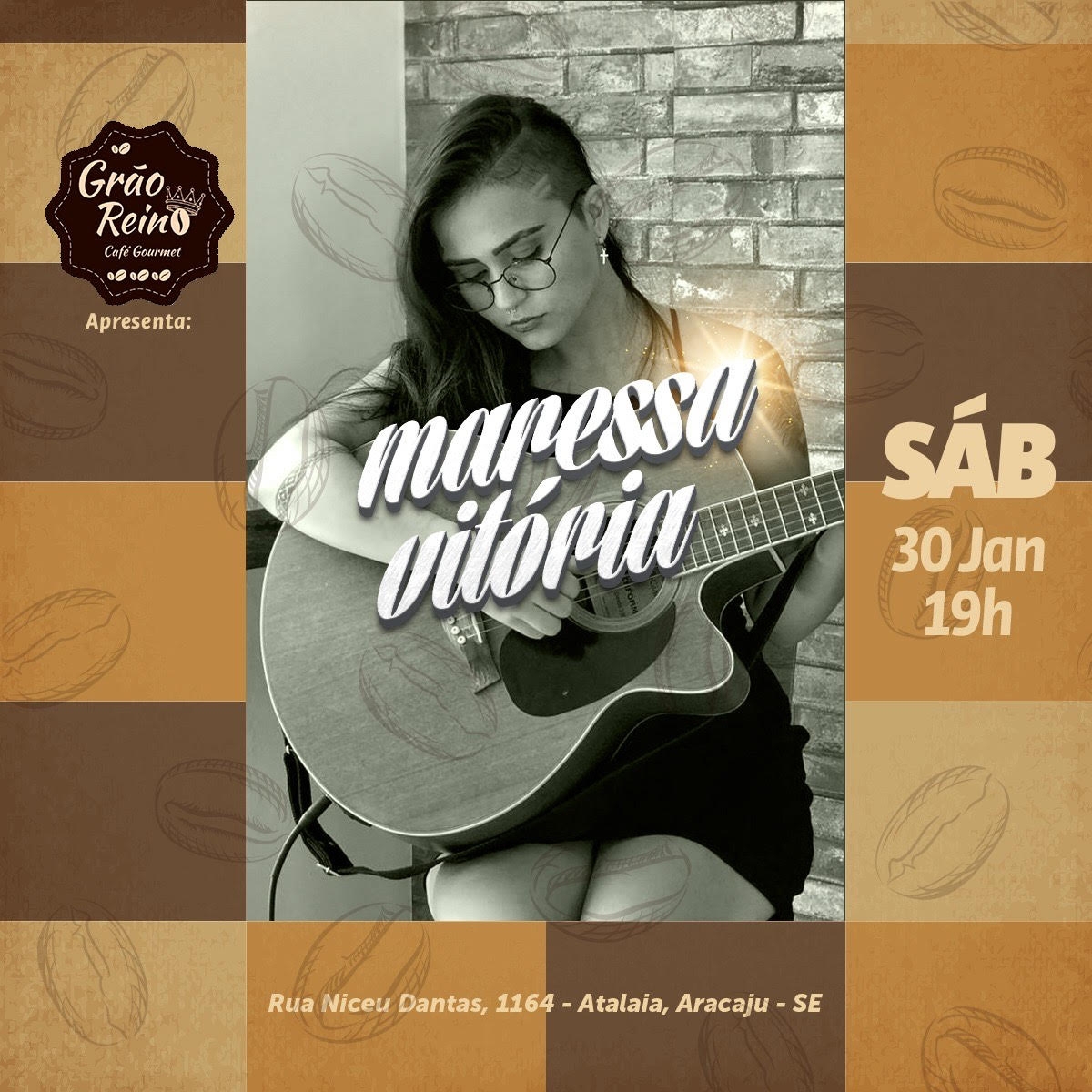Cantora goiana Maressa Vitória se apresenta no Grão Reino Café (Imagem: Divulgação)