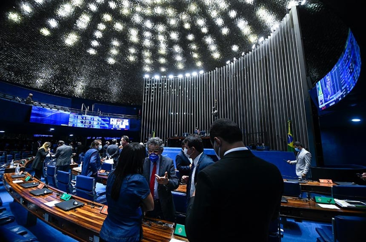 Senadores durante a sessão deliberativa desta quarta-feira (Foto: Marcos Oliveira/ Agência Senado)