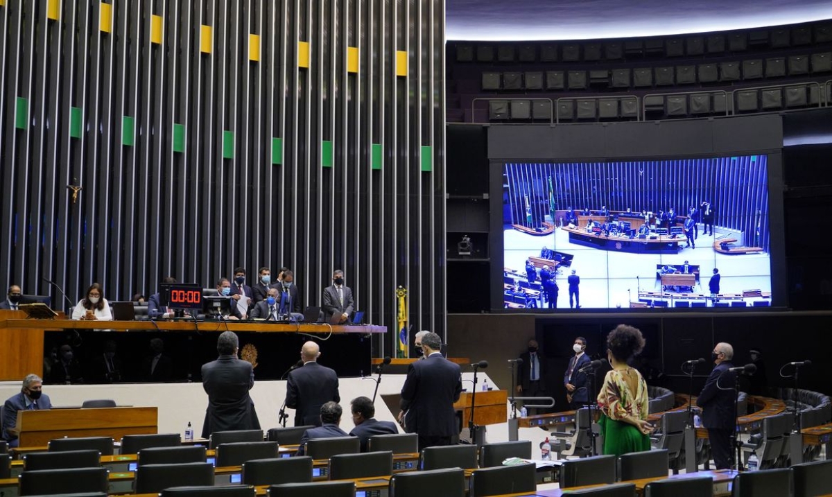 Congresso promulga emenda para pagamento de auxílio emergencial (Foto: Pablo Valadares/ Câmara dos Deputados)