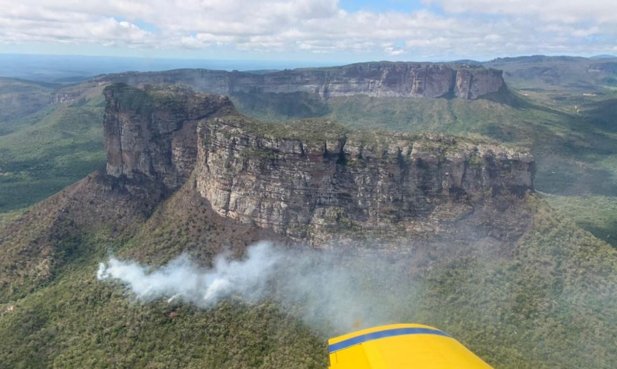 Incêndio volta a atingir a Chapada da Diamantina (Foto: CBMBA)