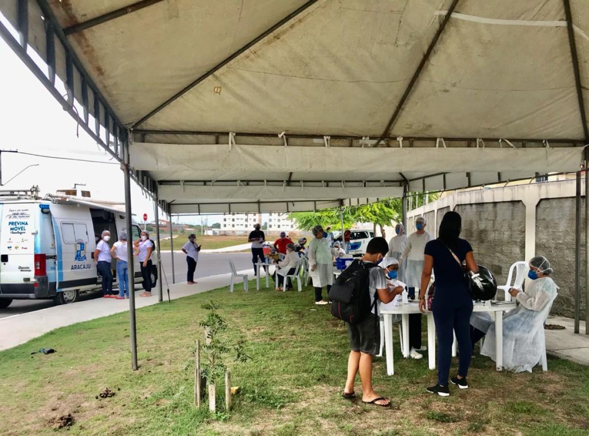 Além do RT-PCR, programa de testagem da Prefeitura de Aracaju passa a utilizar testes rápidos (Foto: Ascom/ SMS/ Prefeitura de Aracaju)