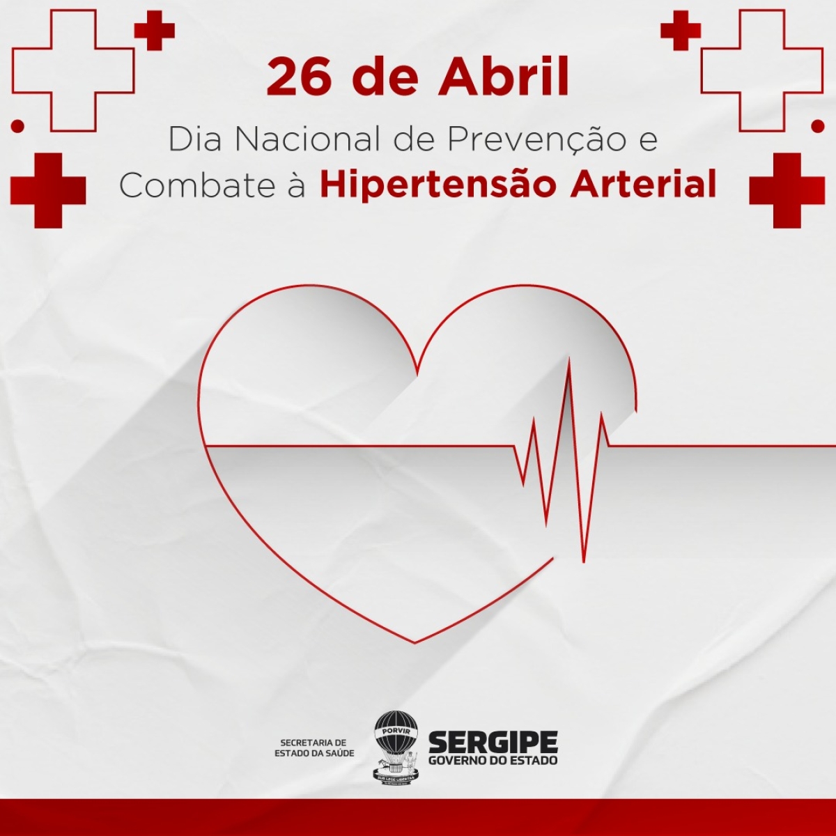 Secretaria de Estado da Saúde alerta para os cuidados e prevenção da hipertensão arterial (Imagem: SES/SE)