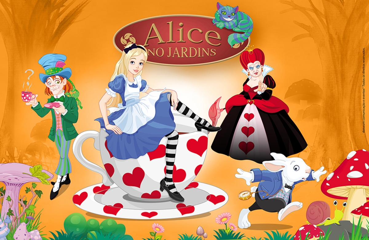 Shopping Jardins traz a magia de "Alice no País das Maravilhas" para Aracaju (Imagem: Divulgação)