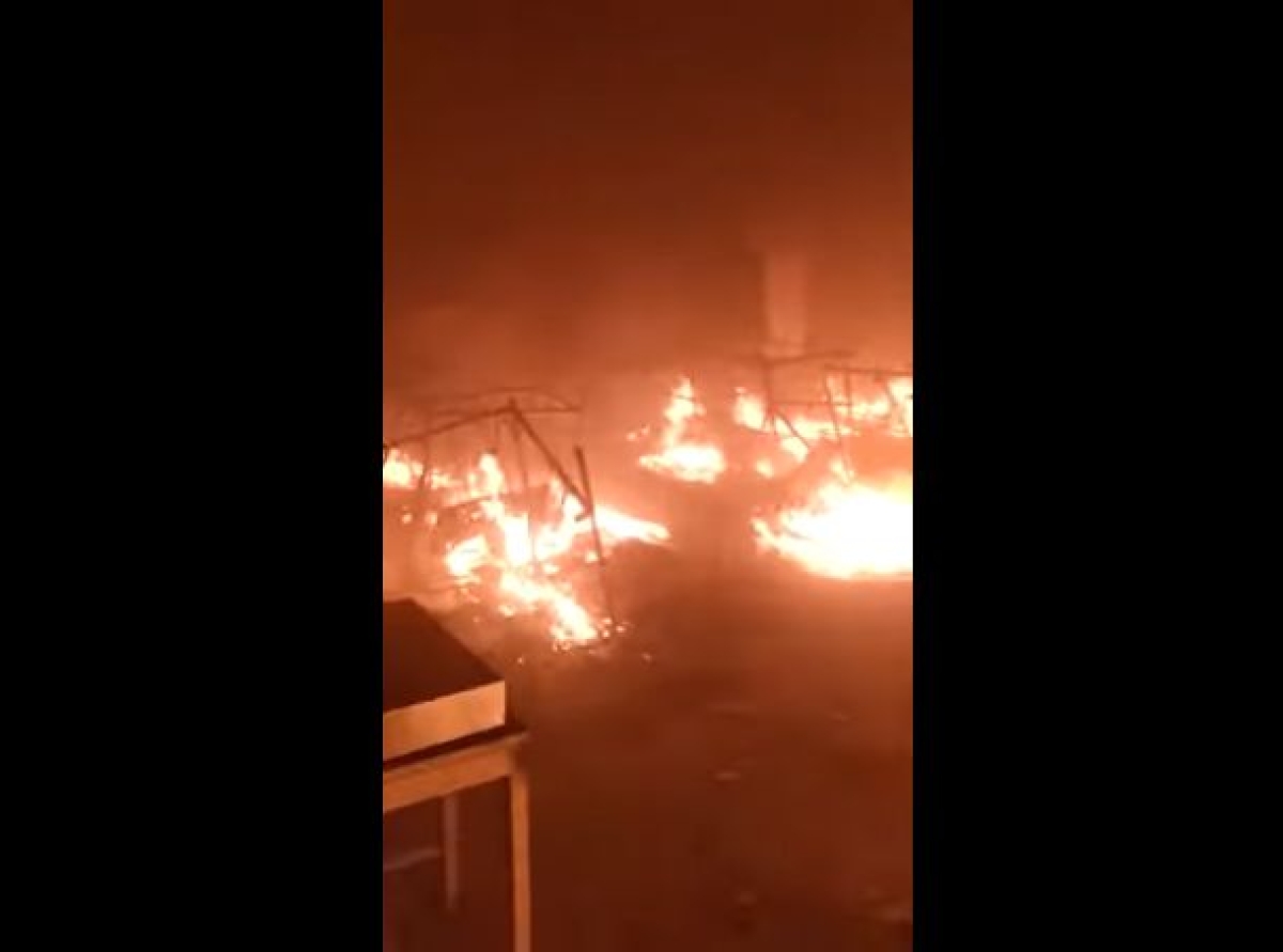 Princípio de incêndio é registrado em oficina dentro do Copemcan (Imagem: Reprodução de vídeo/ YouTube/ Portal Infonet)