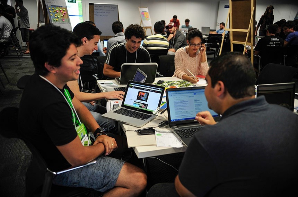 Evento do Sebrae em Brasília para empreendedores e profissionais de startups, em 2020 (Foto: Marcelo Camargo/ Agência Brasil)