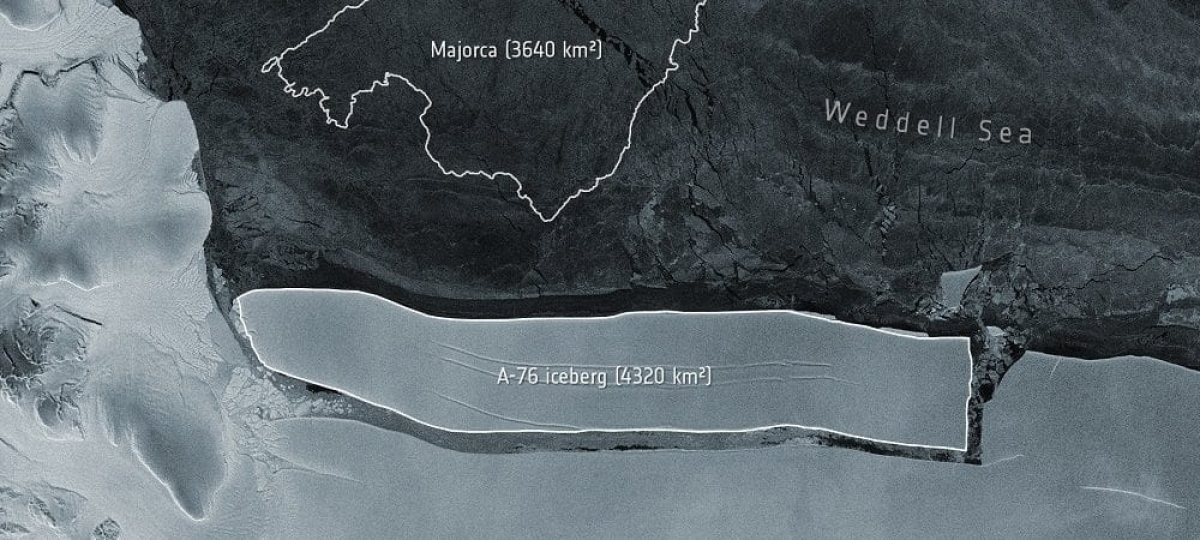 A-76, maior iceberg do mundo, se desprende na Antártida (Imagem: Olhar Digital)