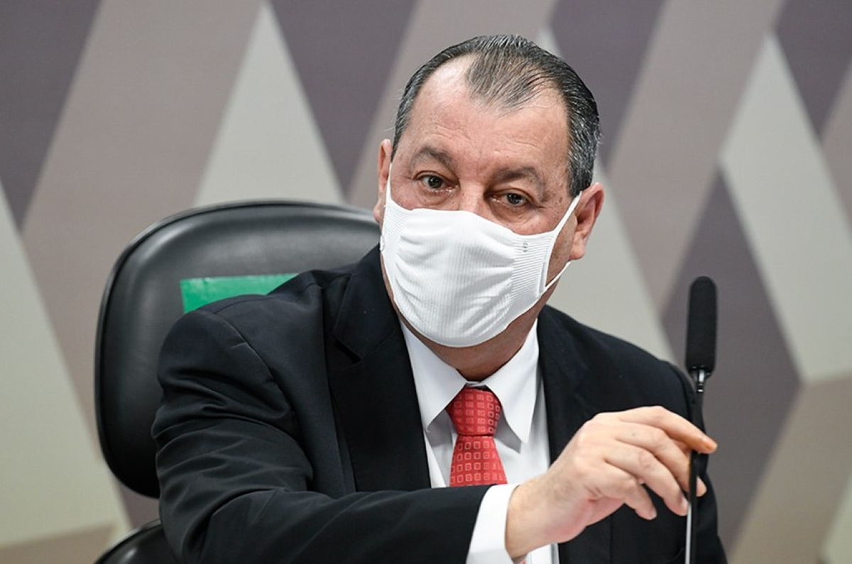 Presidente da CPI da Pandemia, Omar Aziz criticou o presidente Bolsonaro por ter postado a proposta nas redes sociais (Foto: Jefferson Rudy/ Agência Senado)