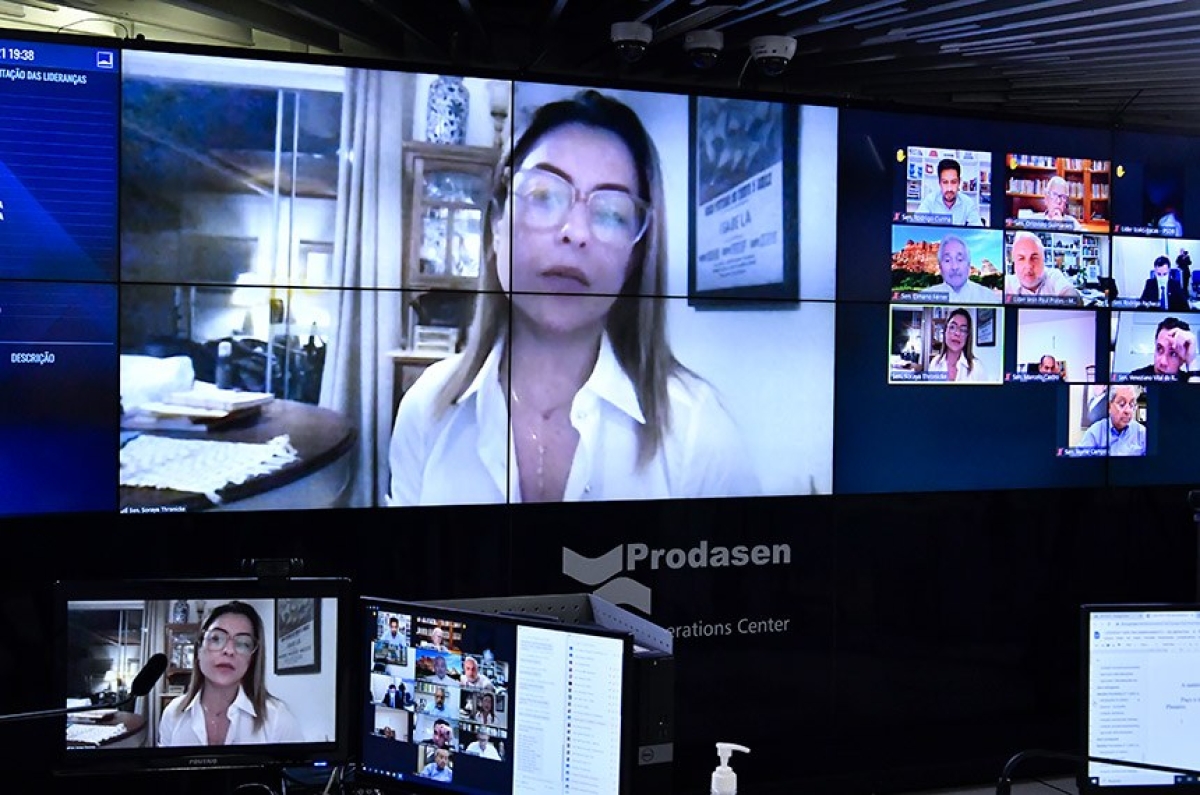 A relatora, senadora Soraya Thronicke, ressaltou que o setor cinematográfico sofreu impactos na pandemia e que a medida provisória pretende dar mais tempo para sua recuperação (Foto: Waldemir Barreto/ Agência Senado)