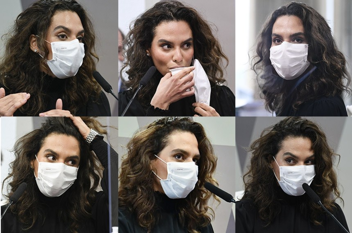 A médica Luana Araújo foi convidada para assumir a Sec. Extraordinária de Combate à Covid-19 do Min. da Saúde e teve o nome negado. Ela falou à CPI da Pandemia por mais de sete horas nesta quarta-feira (Foto: Roberto Suguino/ Agência Senado)