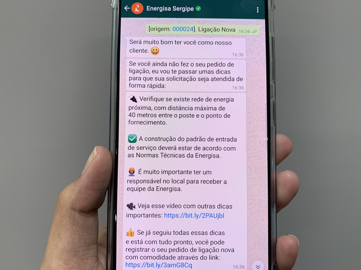 Energisa orienta sobre como realizar a primeira ligação de energia (Foto: Comunicação Energisa Sergipe)