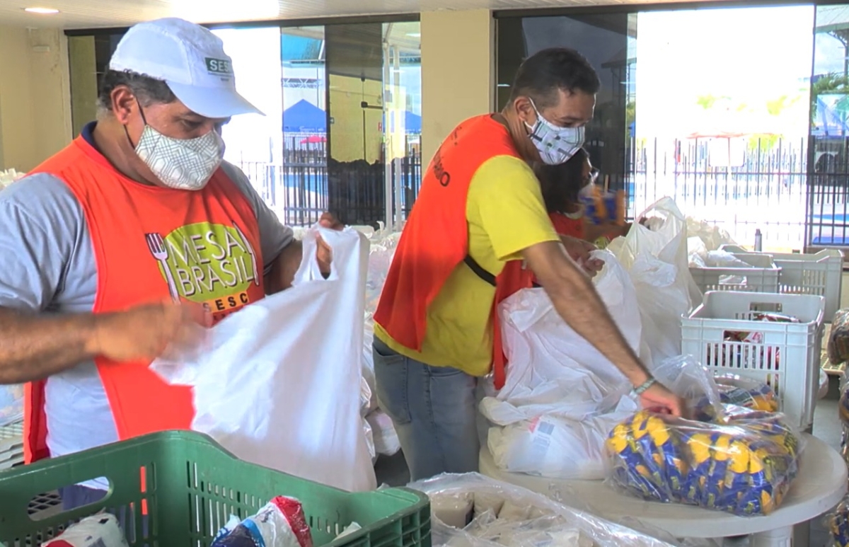 Campanha junina arrecada alimentos para o Mesa Brasil Sesc (Foto: Sesc/SE)