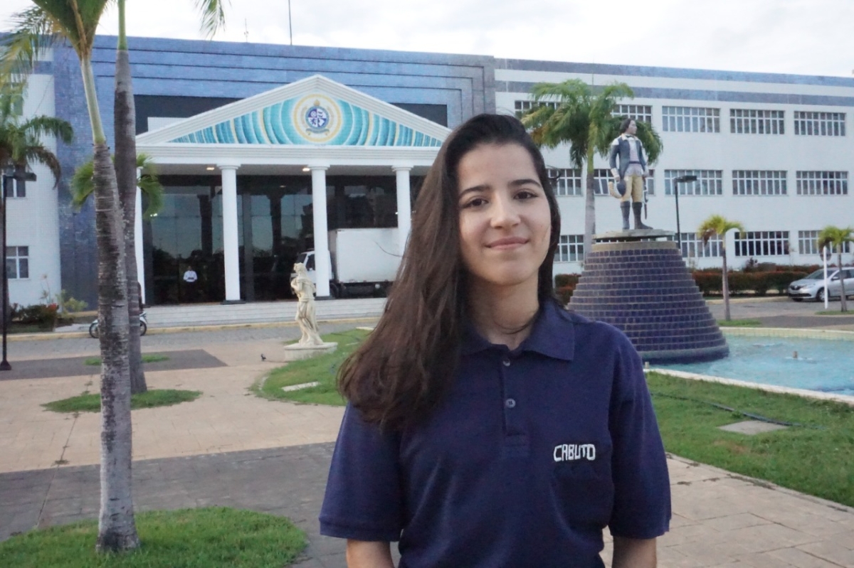 Acadêmica do 10° período do curso de Engenharia Civil, Sandy Cunha (Foto: Assessoria de Imprensa Unit)