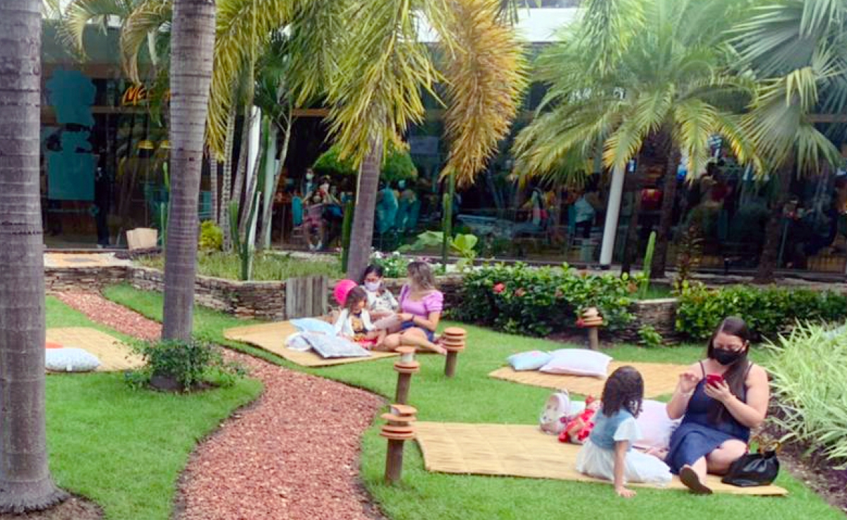 Shopping Jardins abre área verde central para visitação (Foto: Divulgação)
