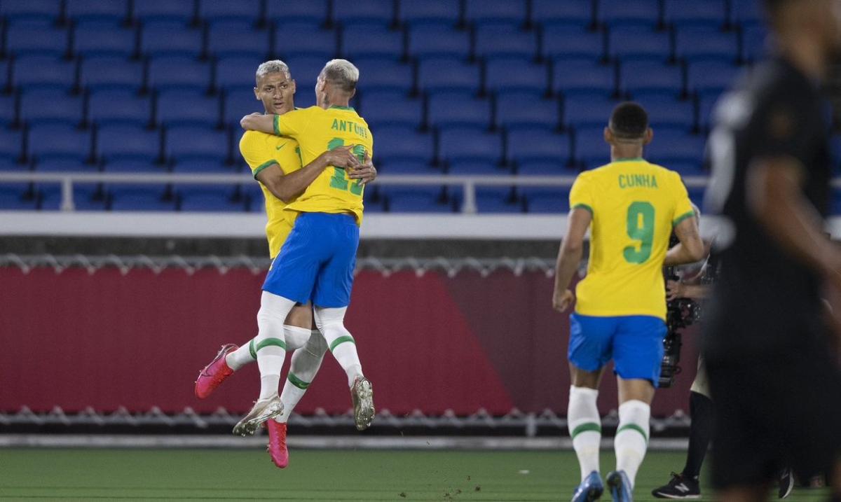 Richarlison brilha e Brasil vence Alemanha na estreia da Olimpíada (Foto: Lucas Figueiredo/ CBF)