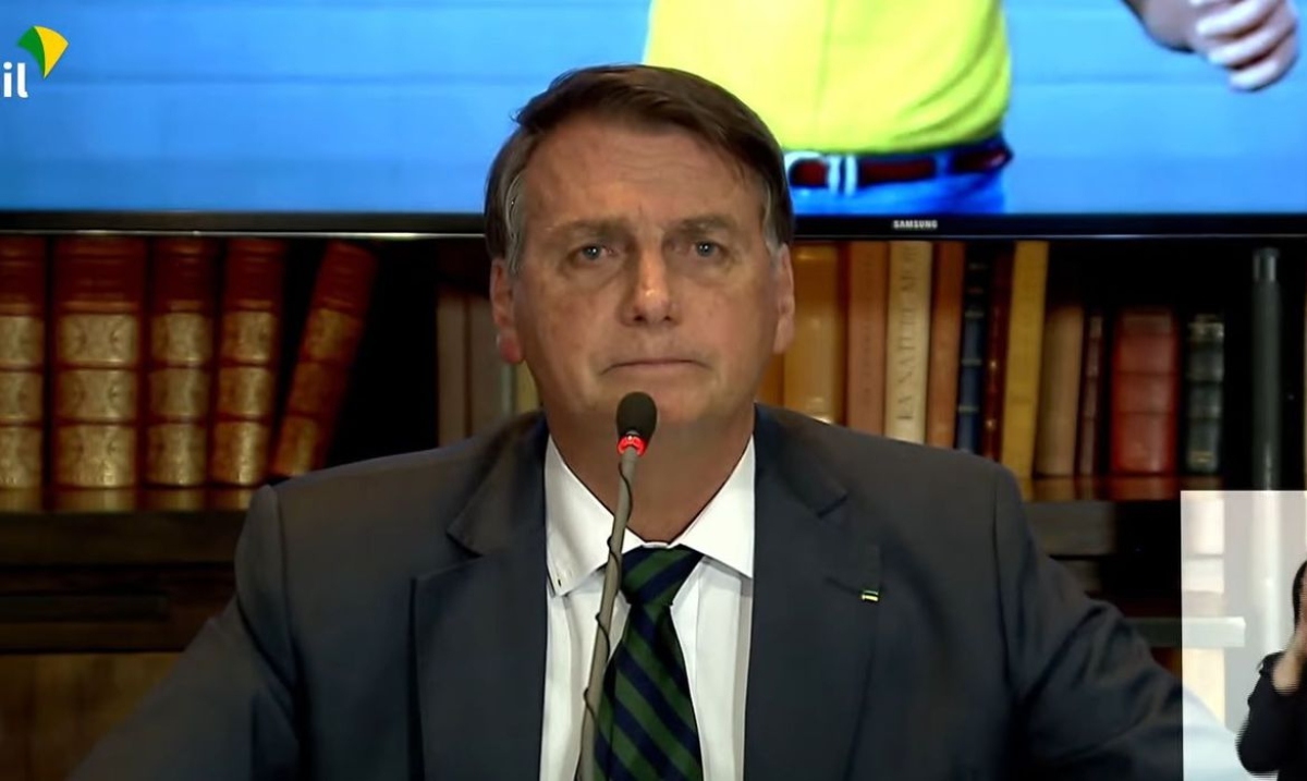 Presidente Jair Bolsonaro abre live para cobertura da imprensa (Imagem: Reprodução/ TV Brasil)