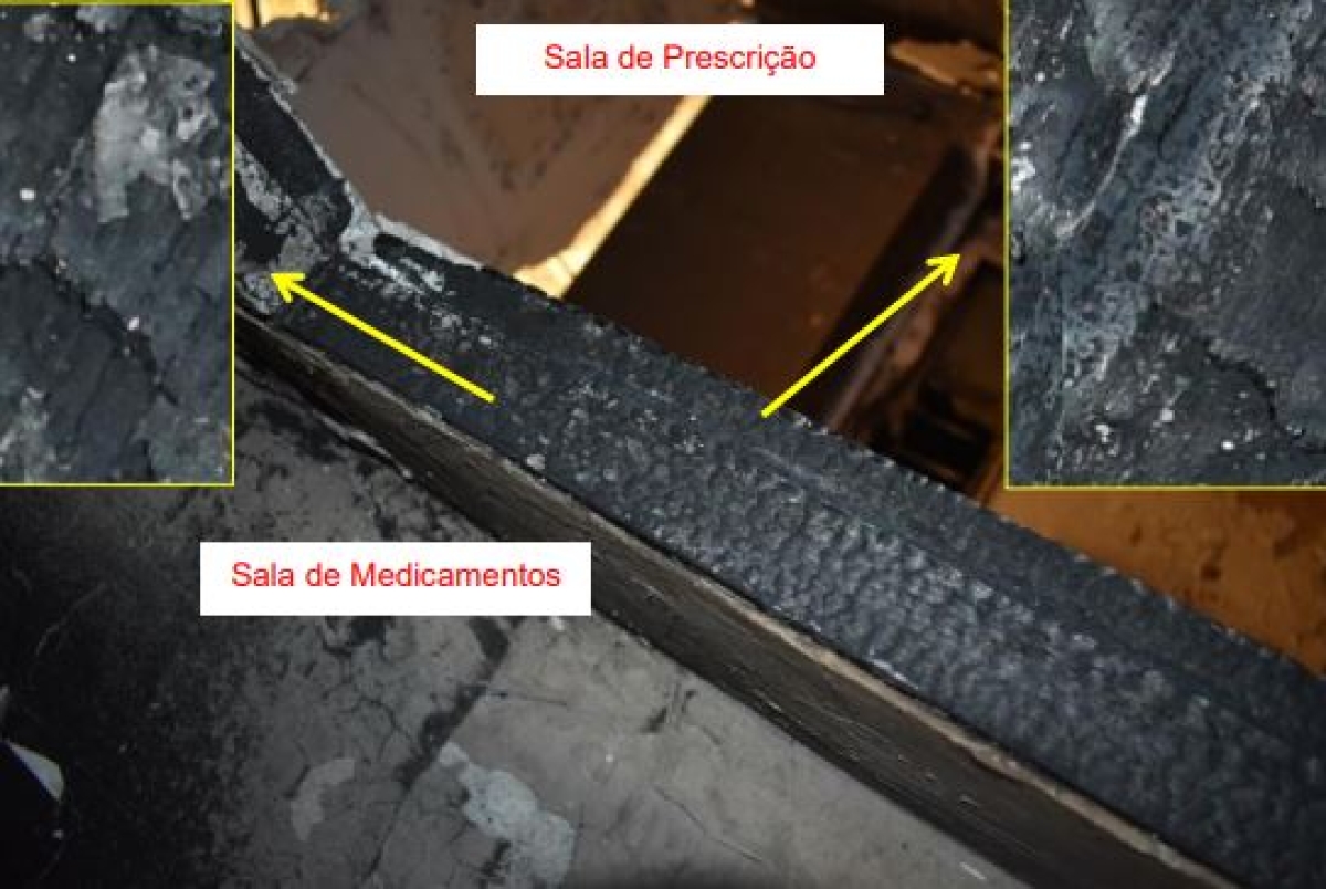 Laudo do IC indica que incêndio no Nestor Piva teve início na sala de Prescrição Médica (Imagem: SSP/SE)