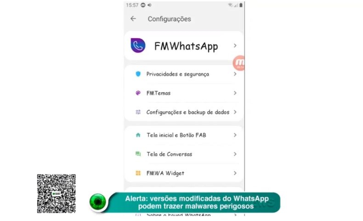 Alerta: versões modificadas do WhatsApp podem trazer malwares perigosos (Imagem: Reprodução de vídeo/ Olhar Digital)