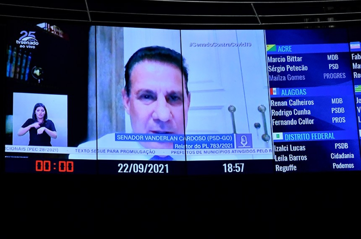 O texto foi aprovado com emenda de redação do relator, senador Vanderlan Cardoso (Foto: Waldemir Barreto/ Agência Senado)