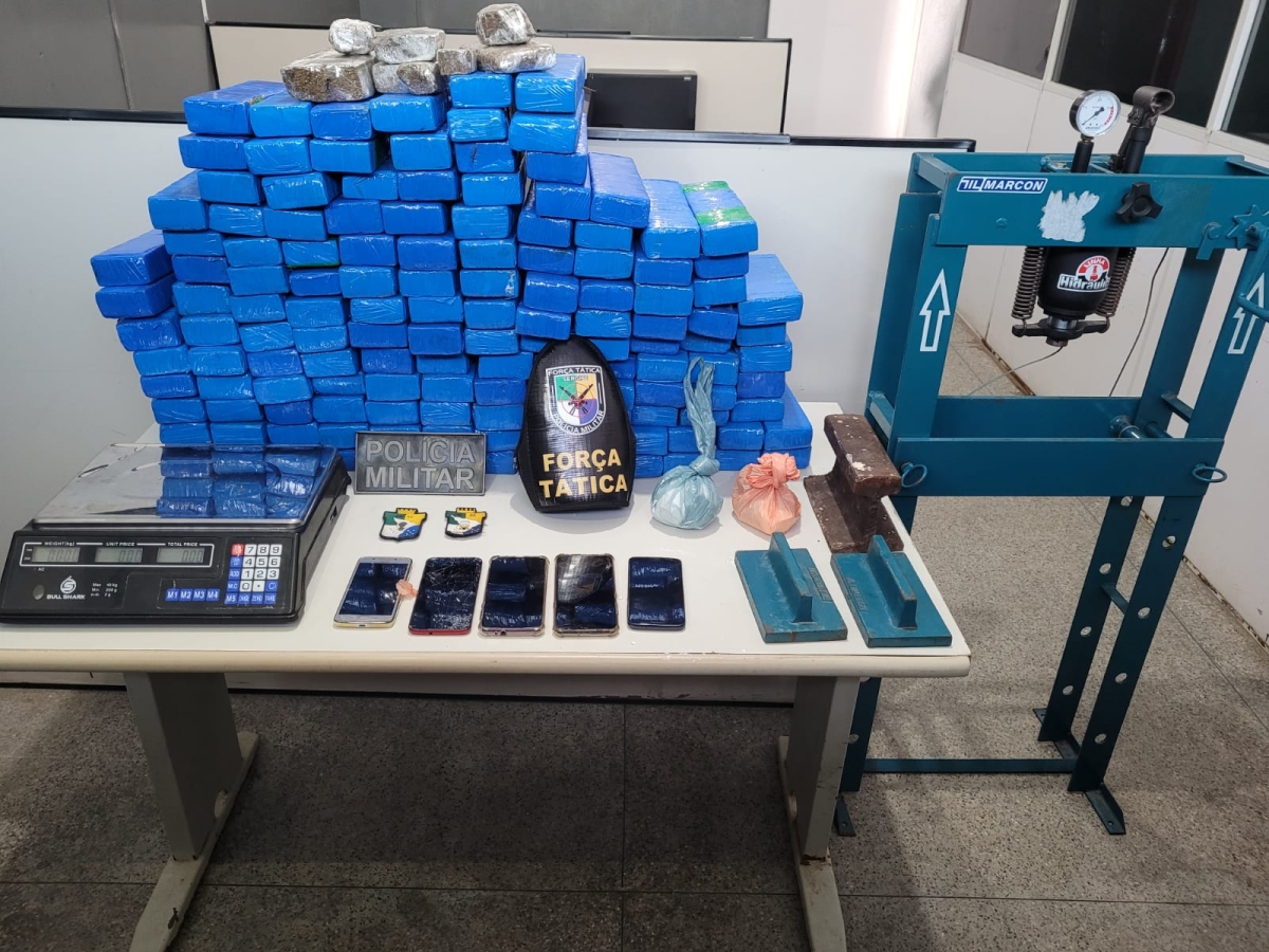 Polícia Militar apreende mais de 92kg de entorpecentes em Nossa Senhora do Socorro (Foto: SSP/SE)