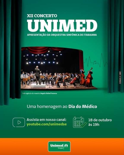 Unimed Sergipe exibirá grande concerto em homenagem ao Dia do Médico (Imagem: Divulgação)