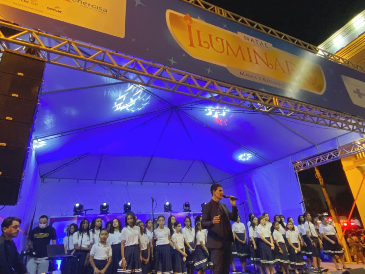 Após lançamento nacional, Jovens Cantores do Brasil fizeram show no Natal Iluminado de Aracaju (Foto: Rodrigo Alves/ Assessoria de Imprensa do Projeto Jovens Cantores do Brasil)