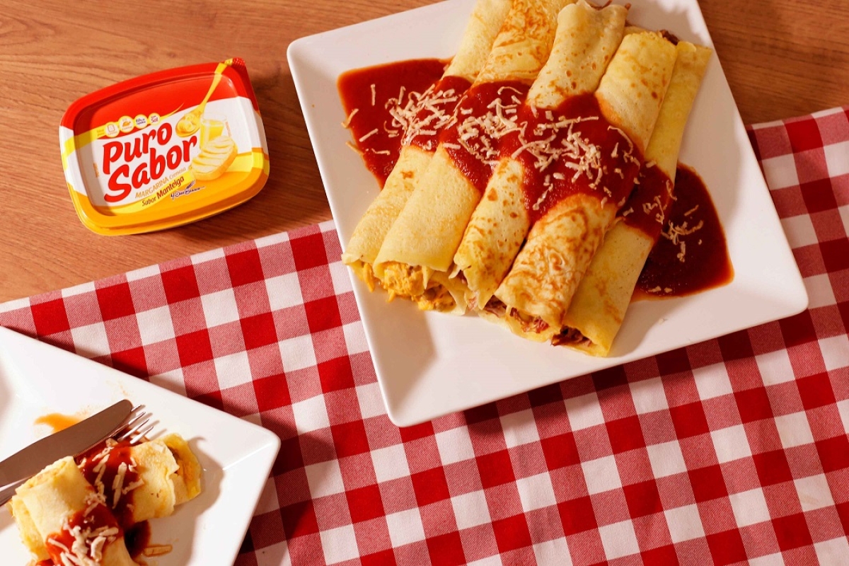 Panquecas com recheios de carne de sol ou frango (Foto: Divulgação/ Puro Sabor)