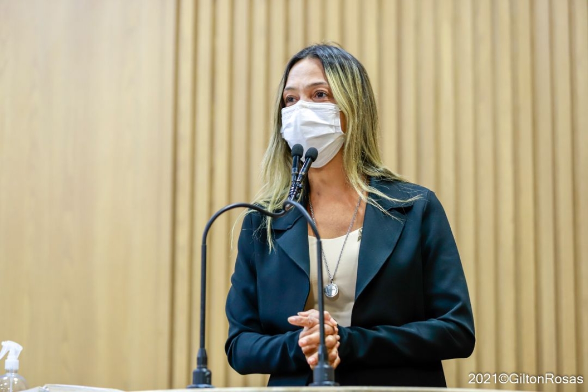 "Governador, pague ao Hospital de Cirurgia", cobra Sheyla Galba em discurso na Câmara (Foto: Assessoria Sheyla Galba)