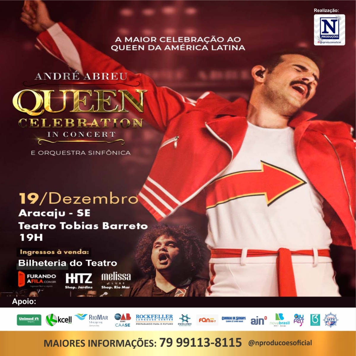 Queen Celebration In Concert em Aracaju (Imagem: Divulgação)