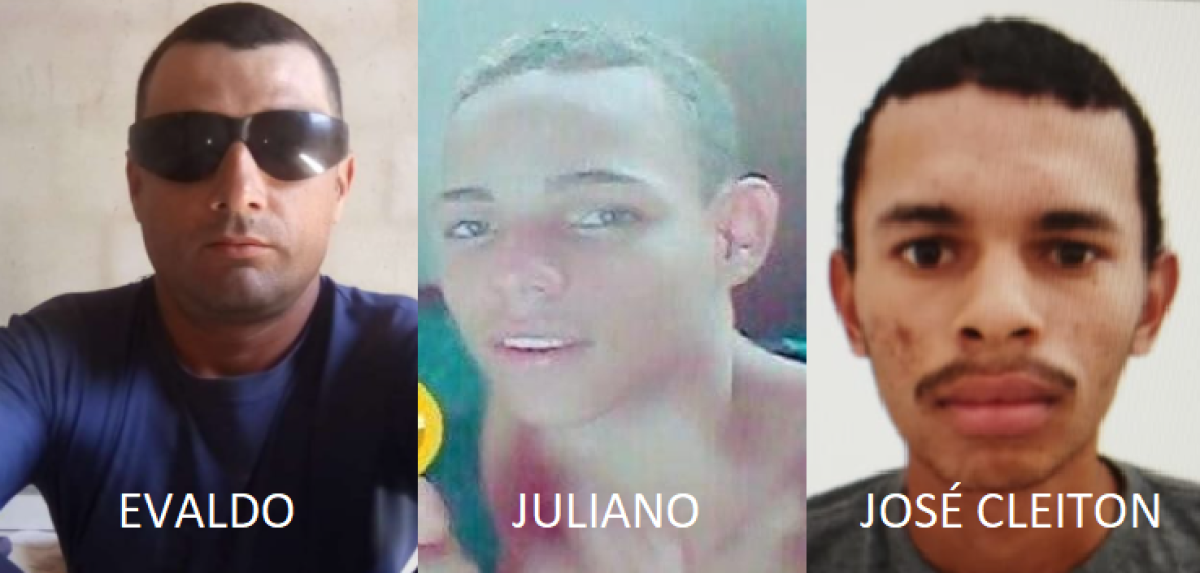 Polícia Civil divulga identificação dos três autores do latrocínio em lava a jato de Socorro (Foto: SSP/SE)