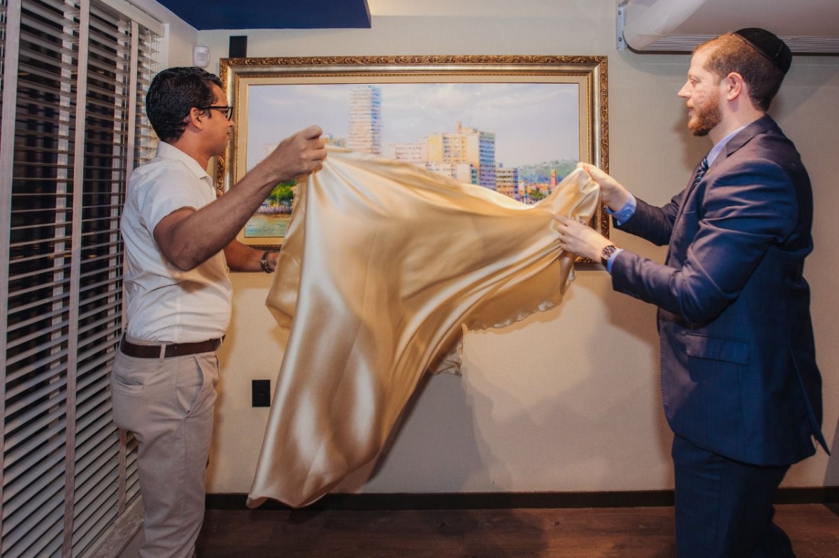 Mais nova obra de Tintiliano está no Zahav Investimentos (Foto: Fernando Correia)