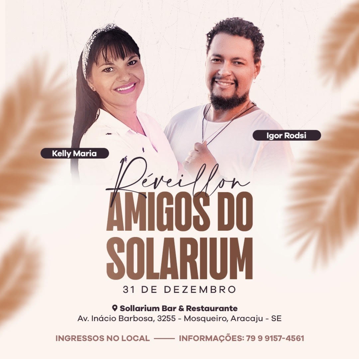 Solarium Bar e Restaurante promoverá festa de Réveillon 2022 (Imagem: Divulgação)